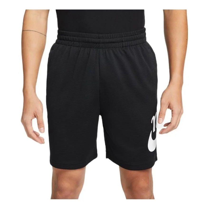 Men's Nike Alphabet Logo Lacing Straight Casual Shorts Black DQ1173-010 - 1