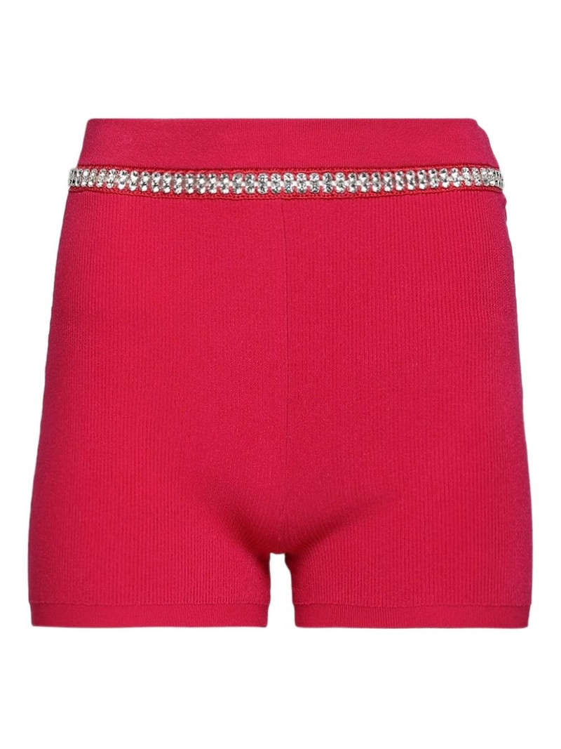 crystal-embellished ribbed shorts 1