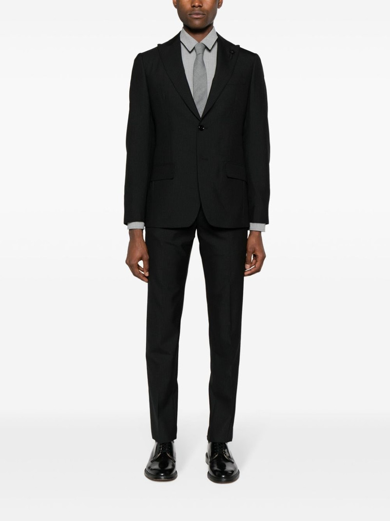 LARDINI pinstriped single-breasted suit outlook