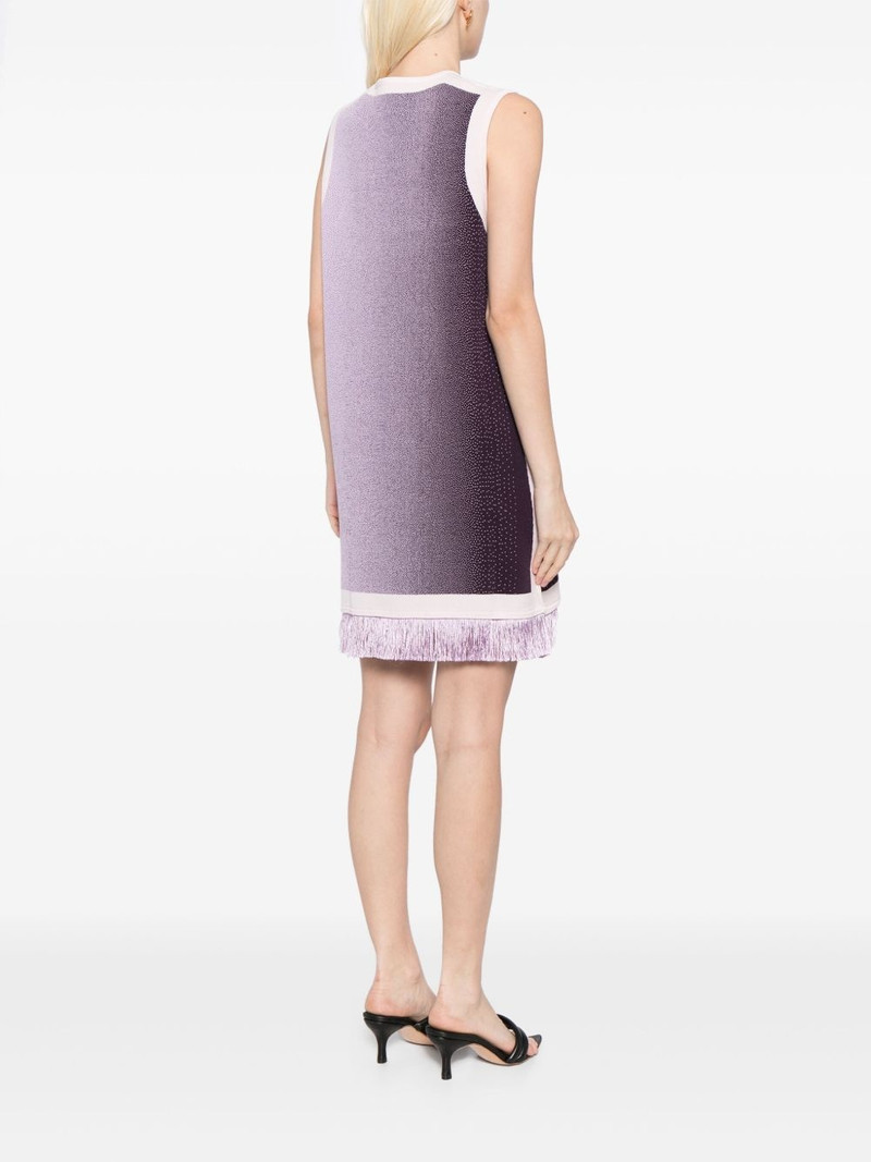 Daisy gradient-print fringed dress 4