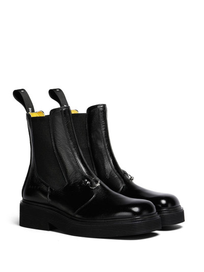 Marni logo-embossed leather Chelsea boots outlook