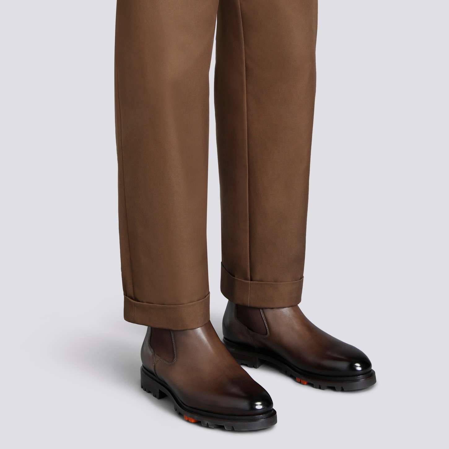 Men's dark brown leather Chelsea boot - 2