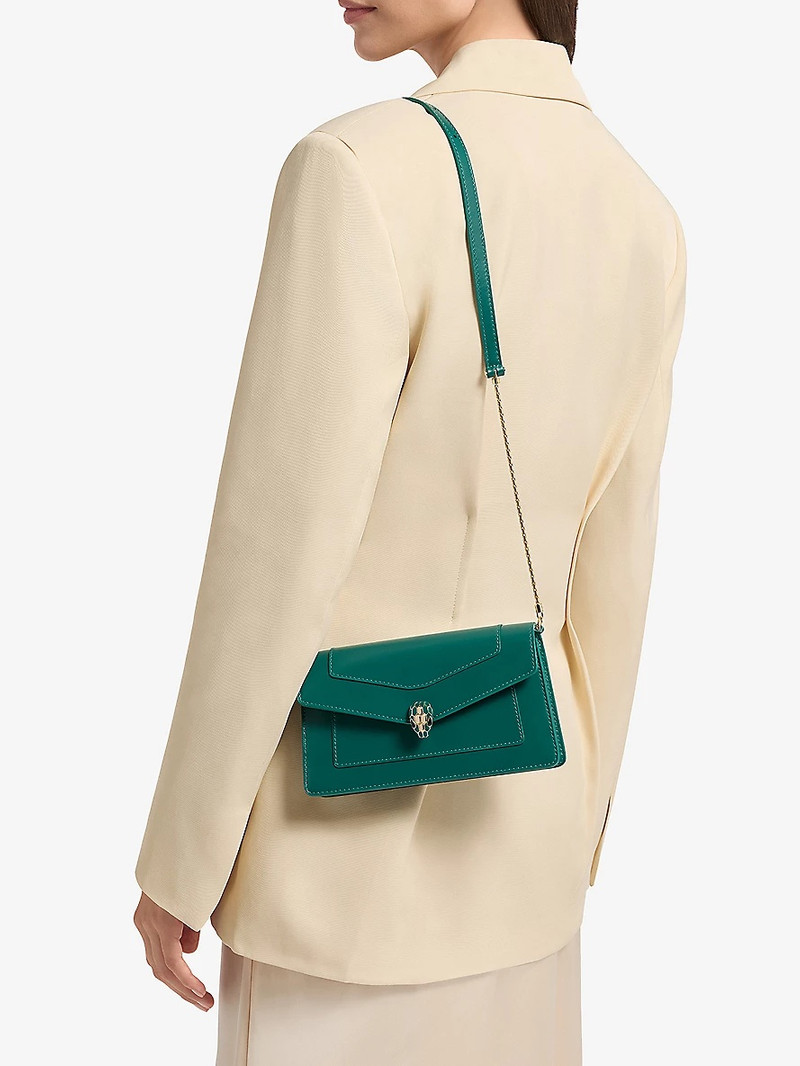 BVLGARI Serpenti Forever Chain Leather Pochette outlook