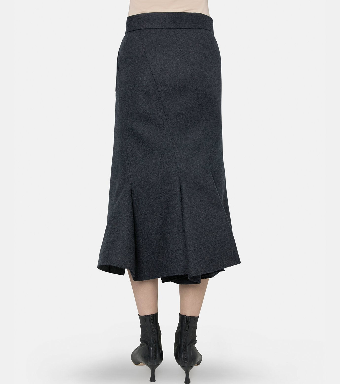 Wool Melton Midi Skirt - 3
