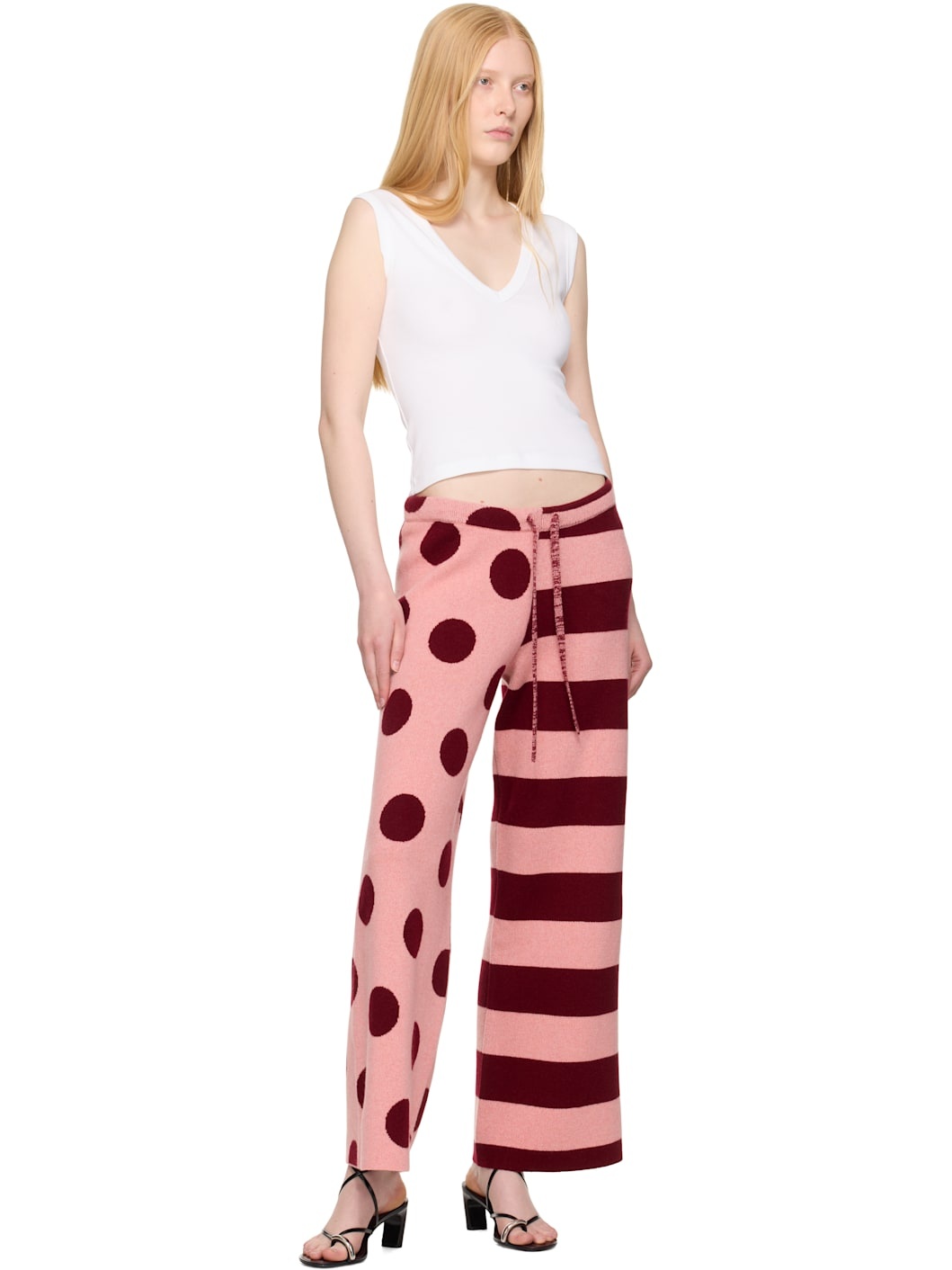 Pink Stripe Polka Dot Lounge Pants - 4