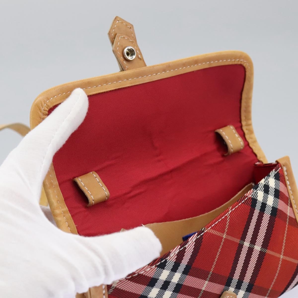 Burberry Nova Check Blue Label Waist Bag Canvas Red - 11