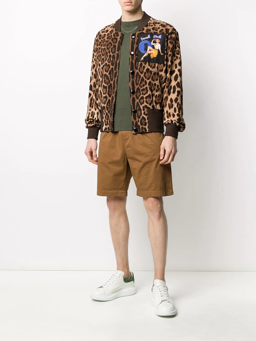 leopard-print bomber jack - 2