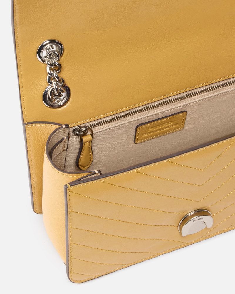 MINI LOVE BAG ONE LIGHT SMALL HANDBAG IN CHEVRON LEATHER 4