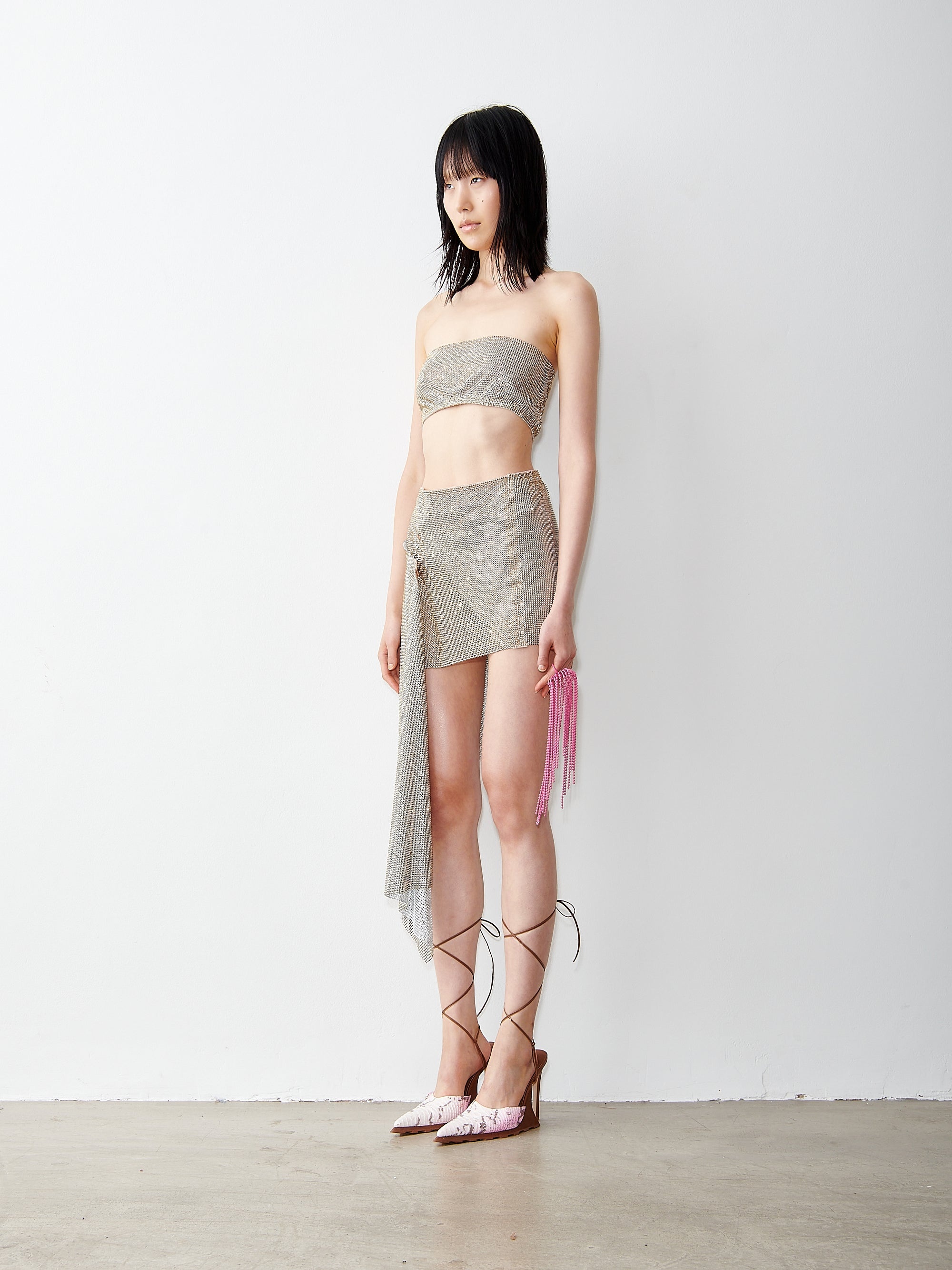 RHINESTONED MARJAN SKIRT LONG ISLAND - 3