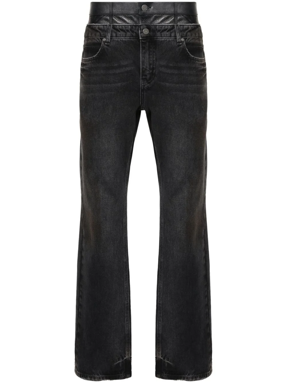 high-rise straight-leg jeans - 1