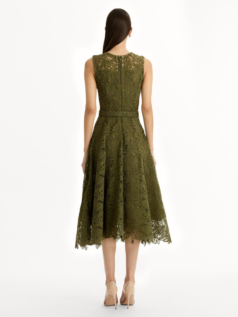 FEATHER SCROLL GUIPURE DRESS 3