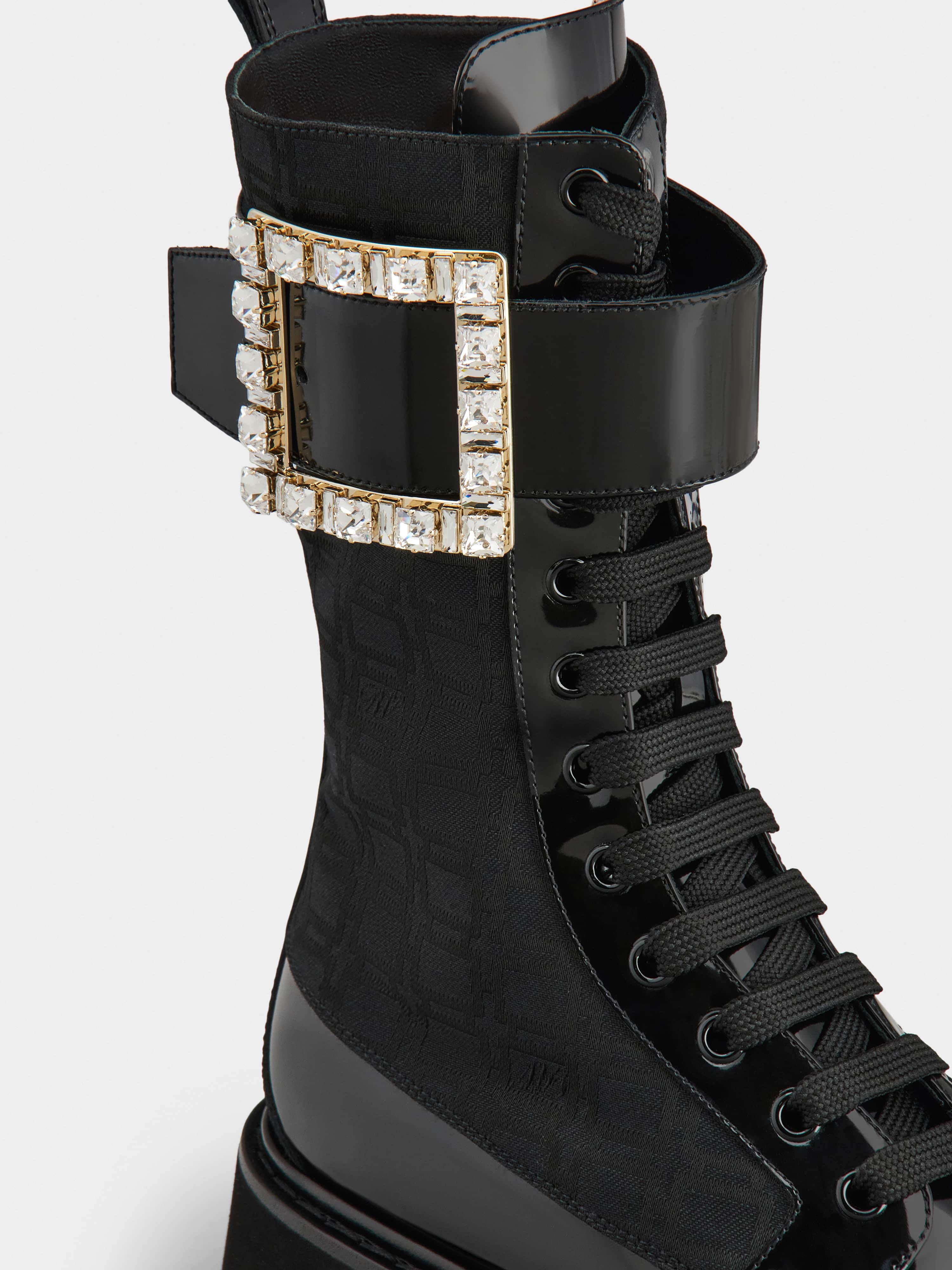 Viv' Rangers Strass Buckle Boots in Fabrics - 8