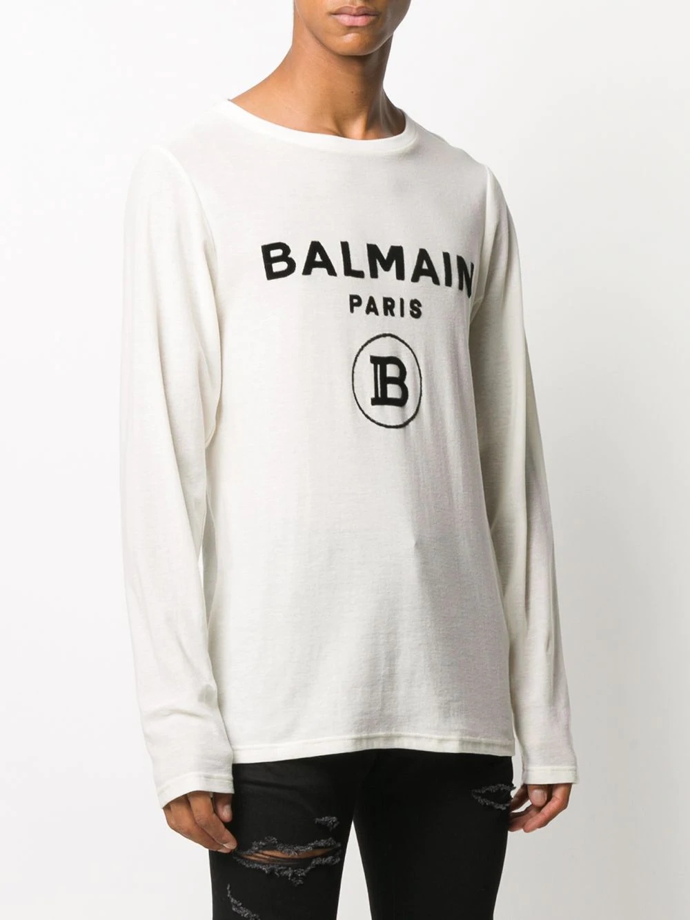 logo print long-sleeve T-shirt - 3