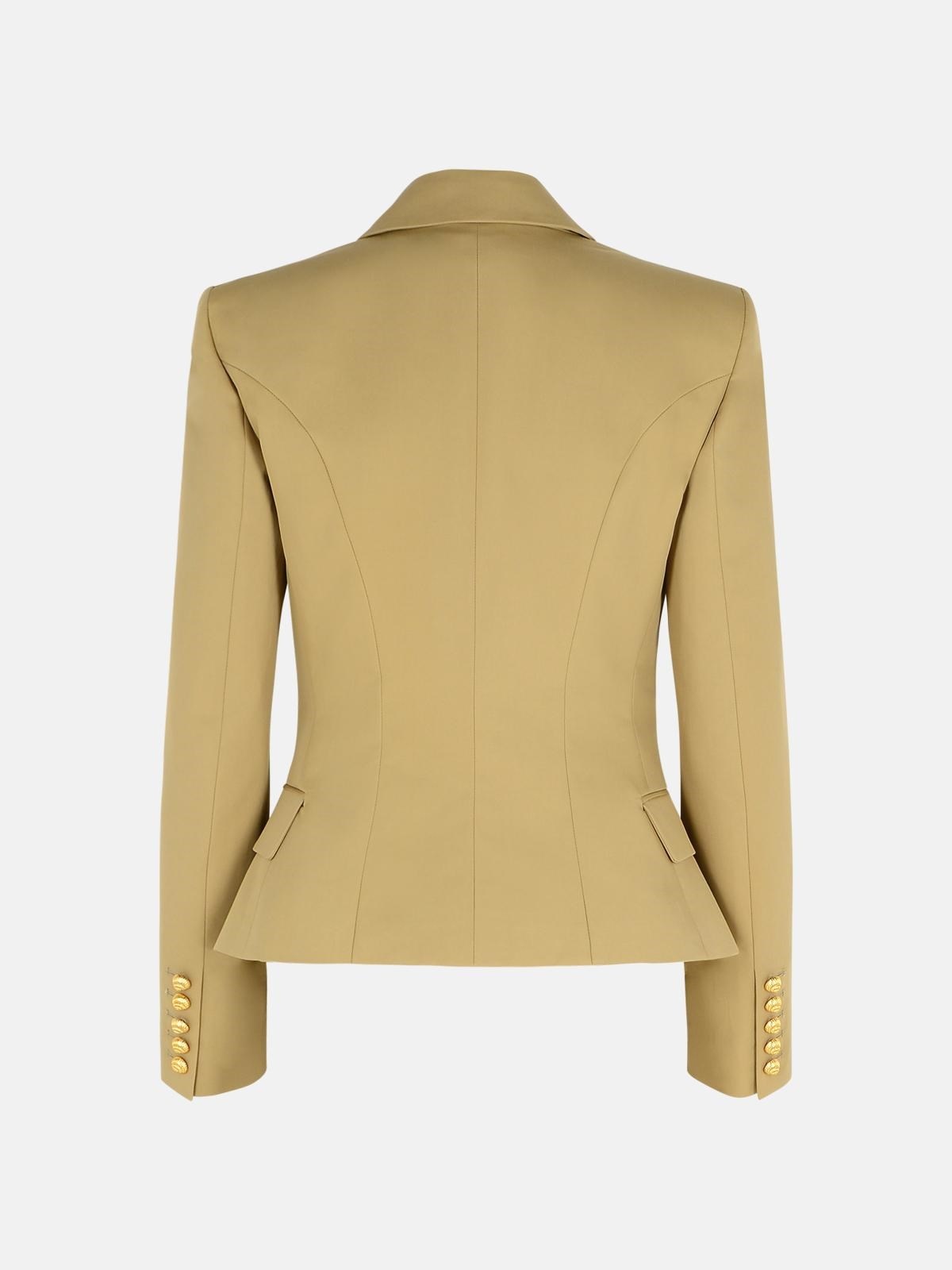 BEIGE COTTON BLAZER - 3