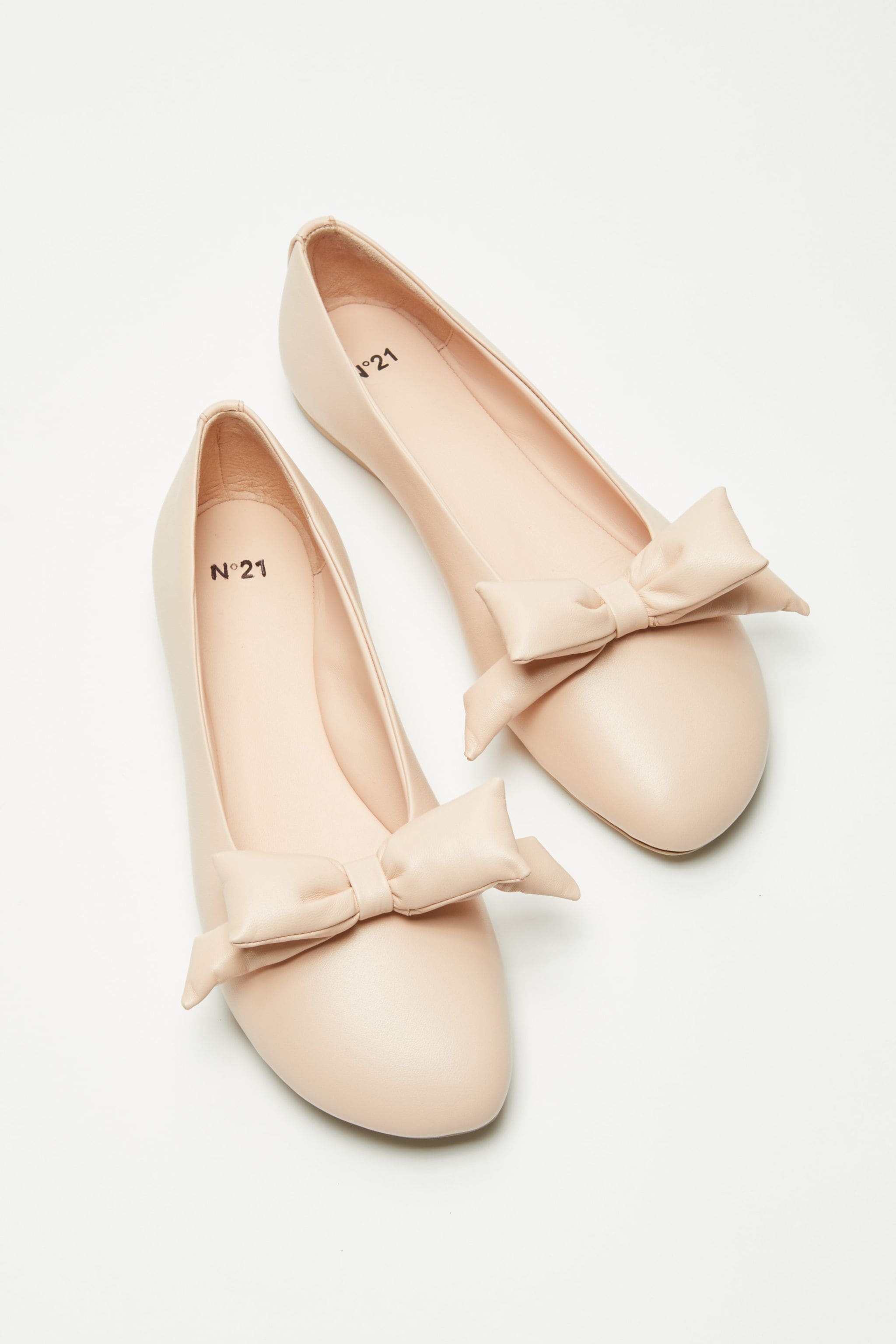 BOW-EMBELLISHED LEATHER BALLET PUMPS - 5