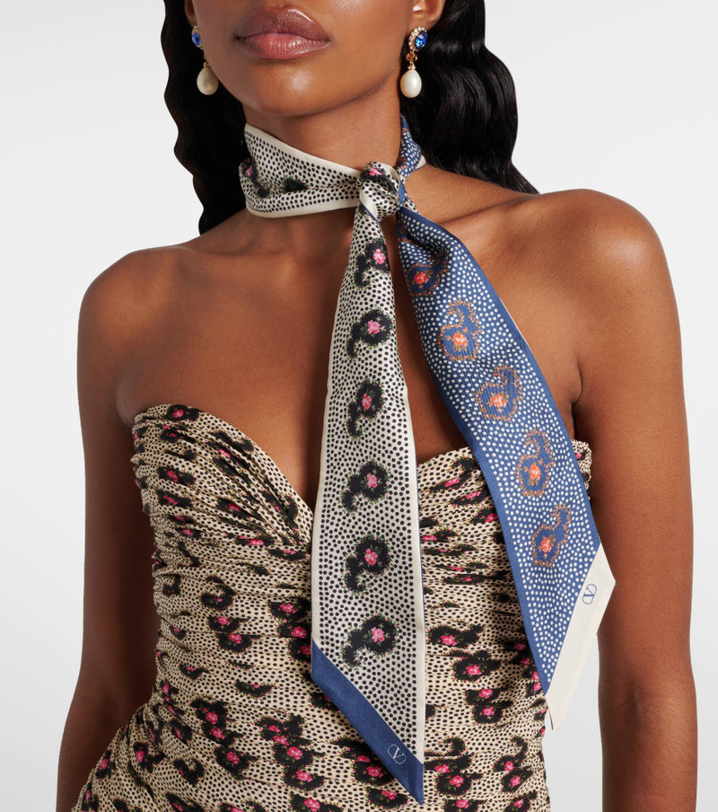 Valentino Escape printed silk twill scarf outlook