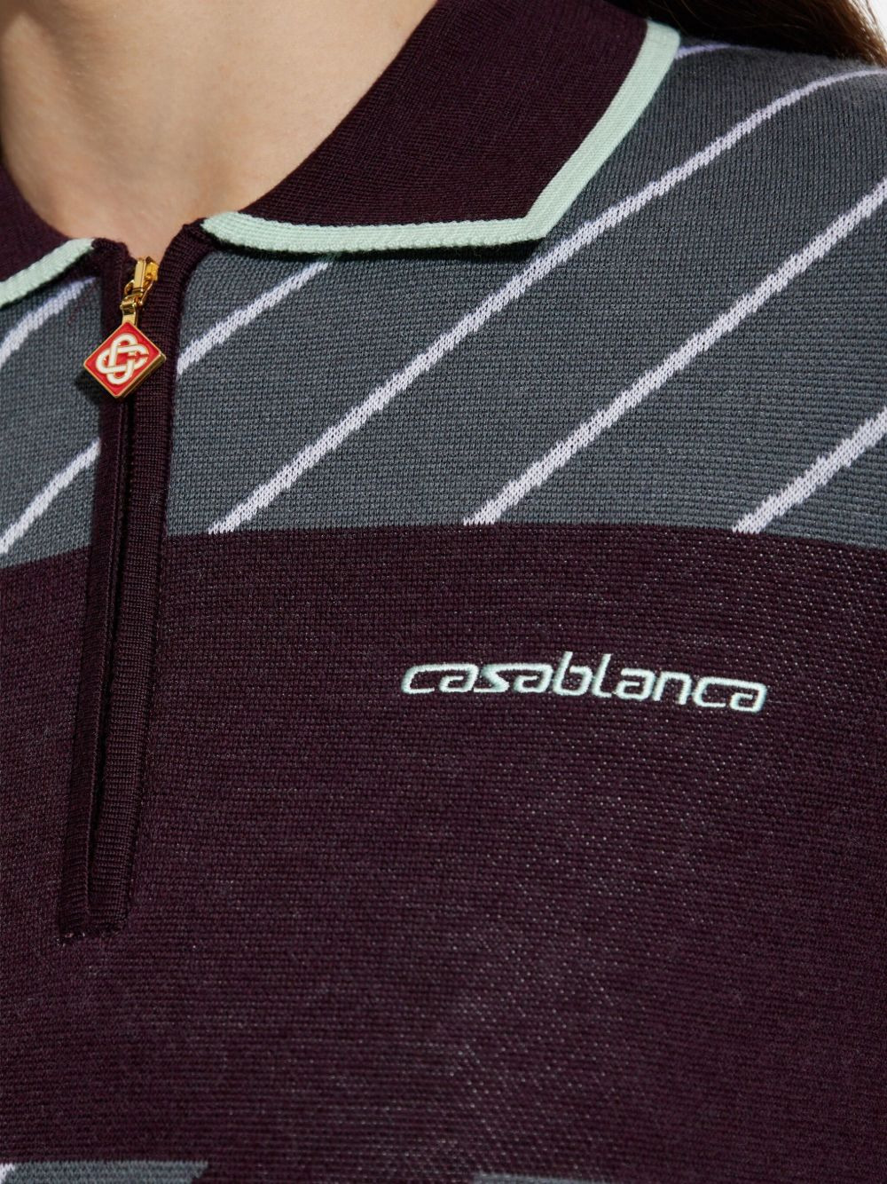 striped polo shirt - 5