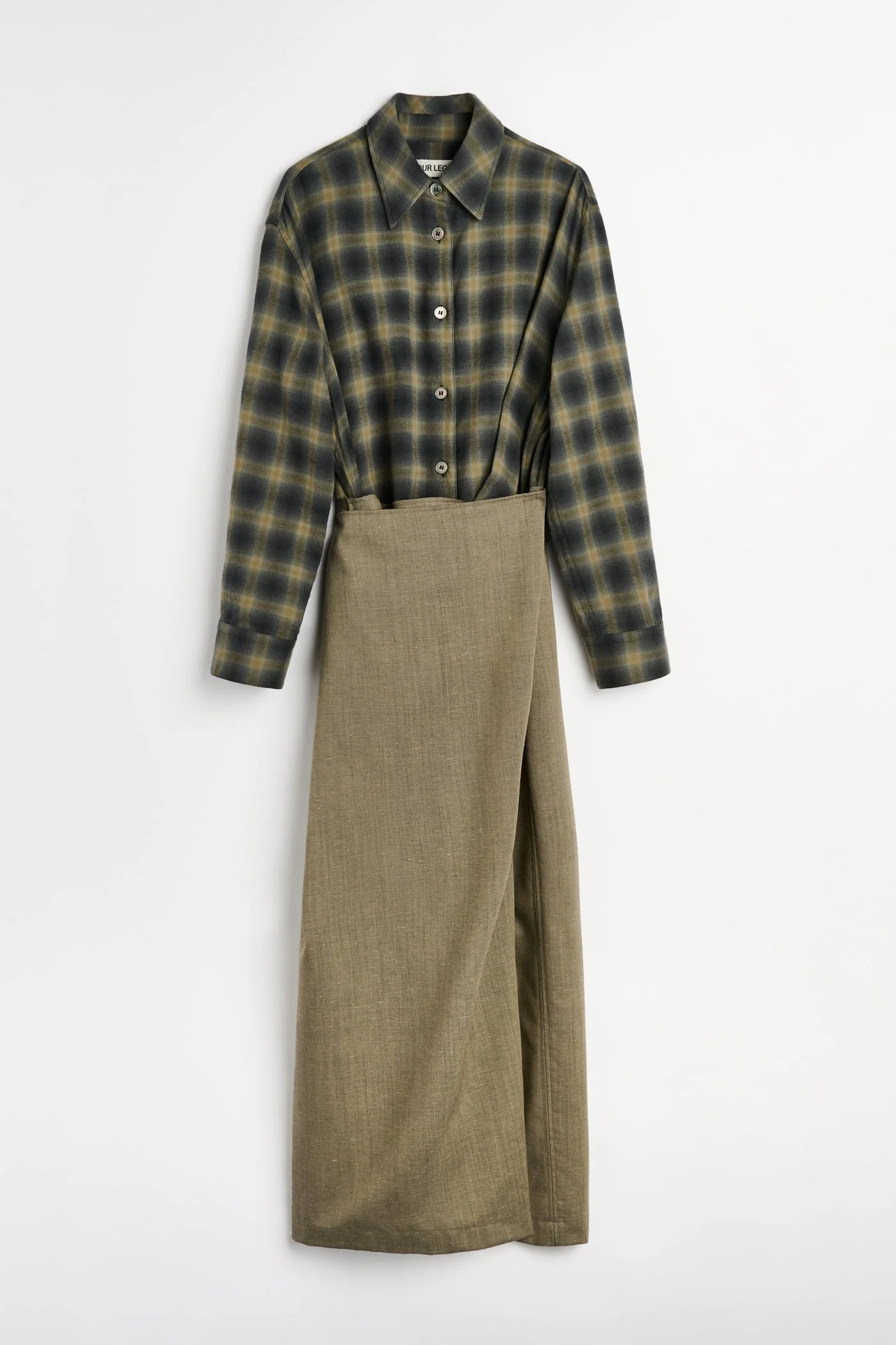 Twisted Shirt Dress Yukon Check Woolton - 1