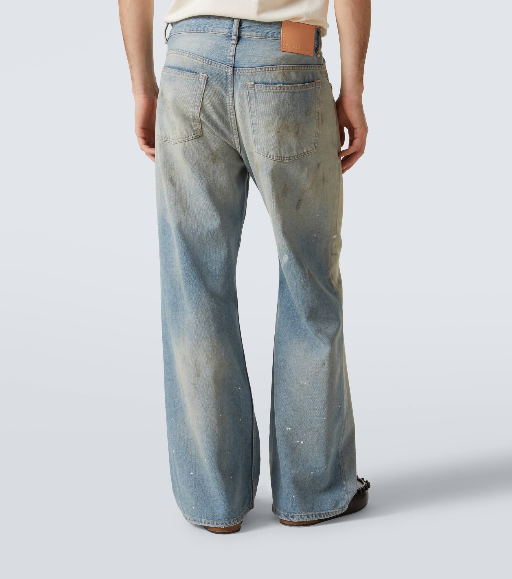 High-rise printed wide-leg jeans - 4