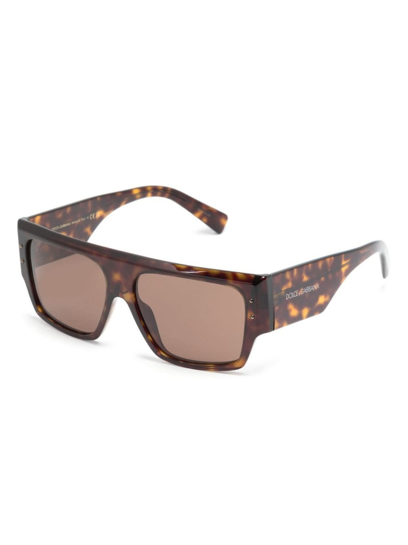 Dolce & Gabbana tortoiseshell rectangle-frame sunglasses outlook