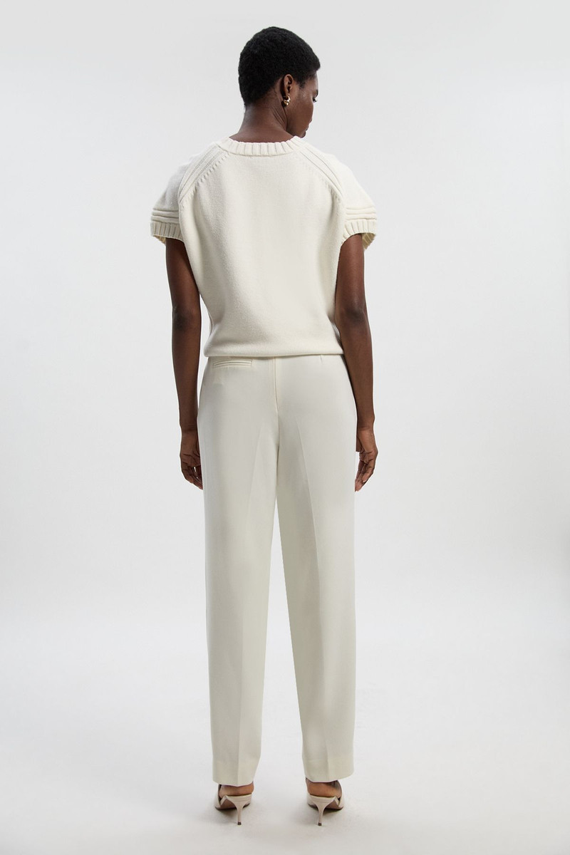Tall Compact Stretch Essential Tailored High Waist Slim Leg Trouser 5