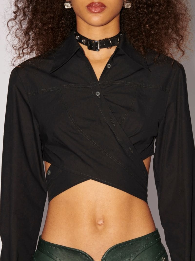 WRAPPED CROP SHIRT - 6