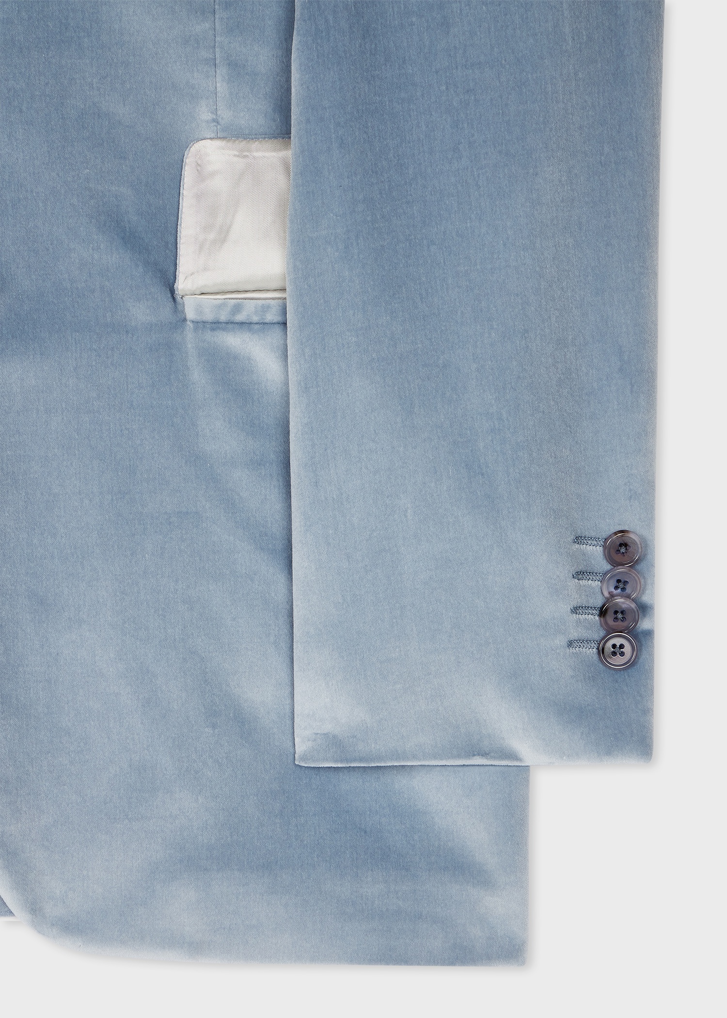 The Brierley - Sky Blue Velvet Blazer - 3