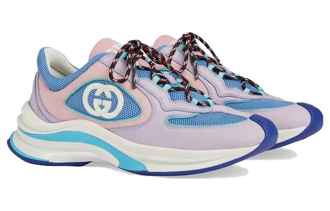 (WMNS) Gucci Run Suede Sneakers 'Pink Blue' 746939-AAB62-5343 - 3
