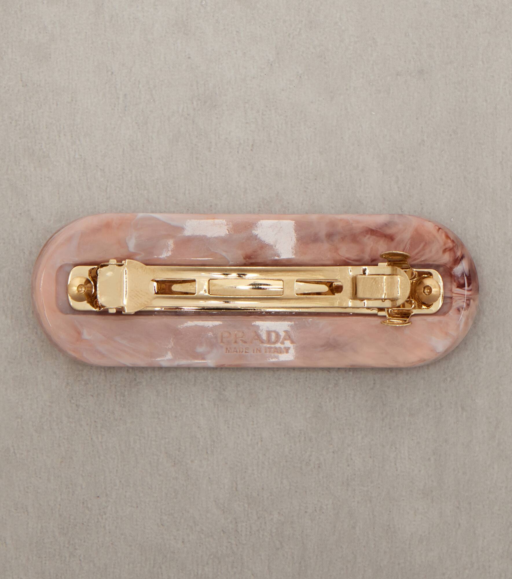 Logo crystal-embellished barrette - 4