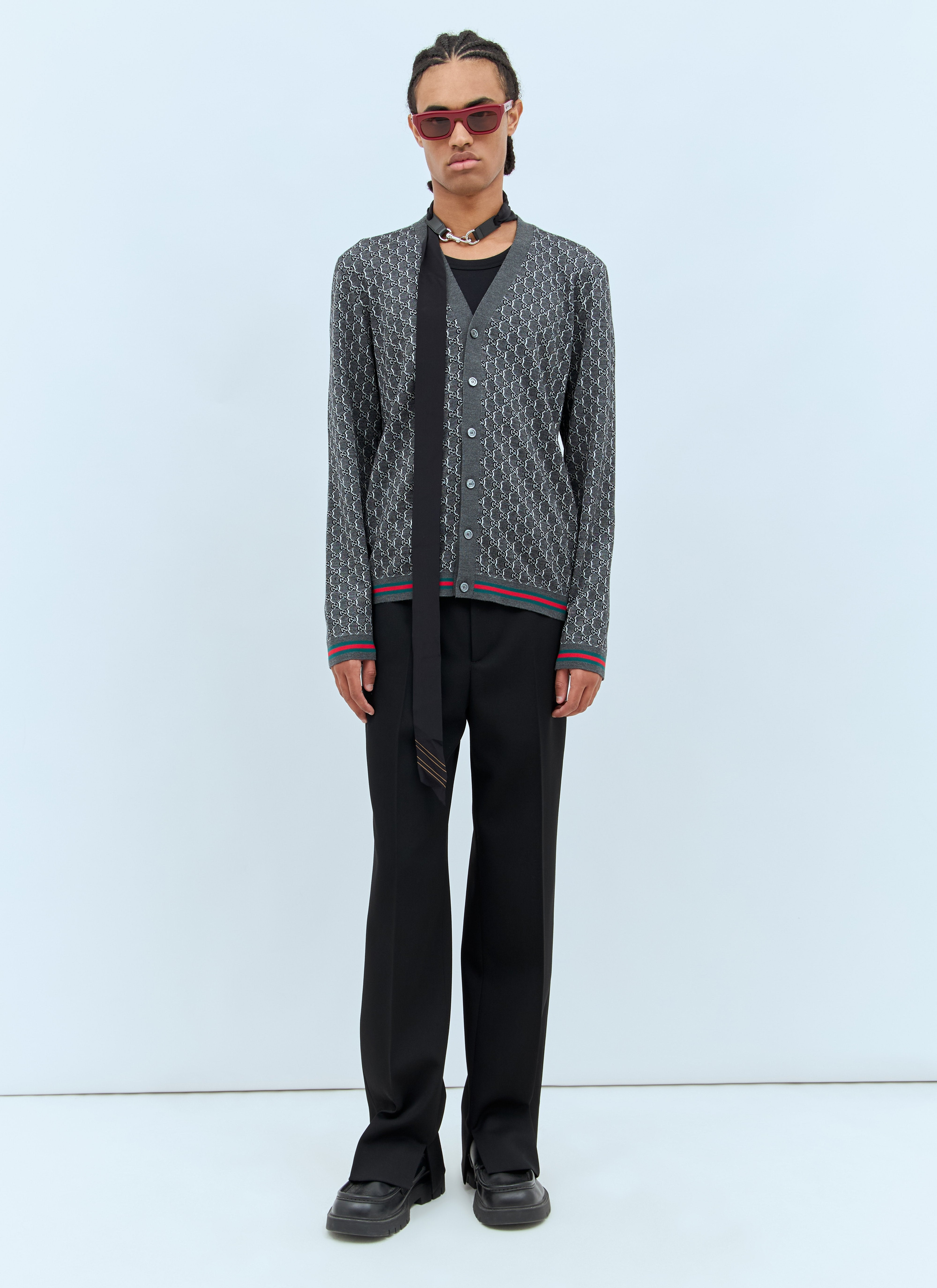 Gucci Men Gg Shadow Cardigan - 2
