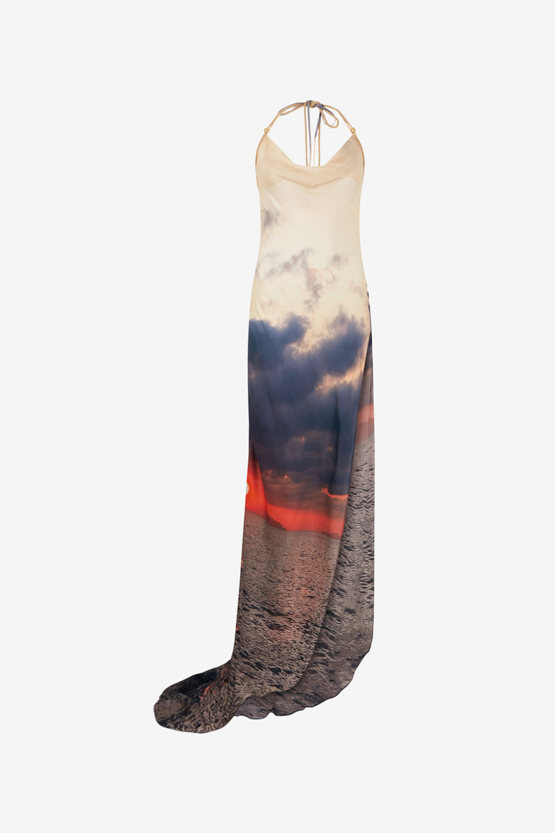 Long Dress With Sunrise Print 1