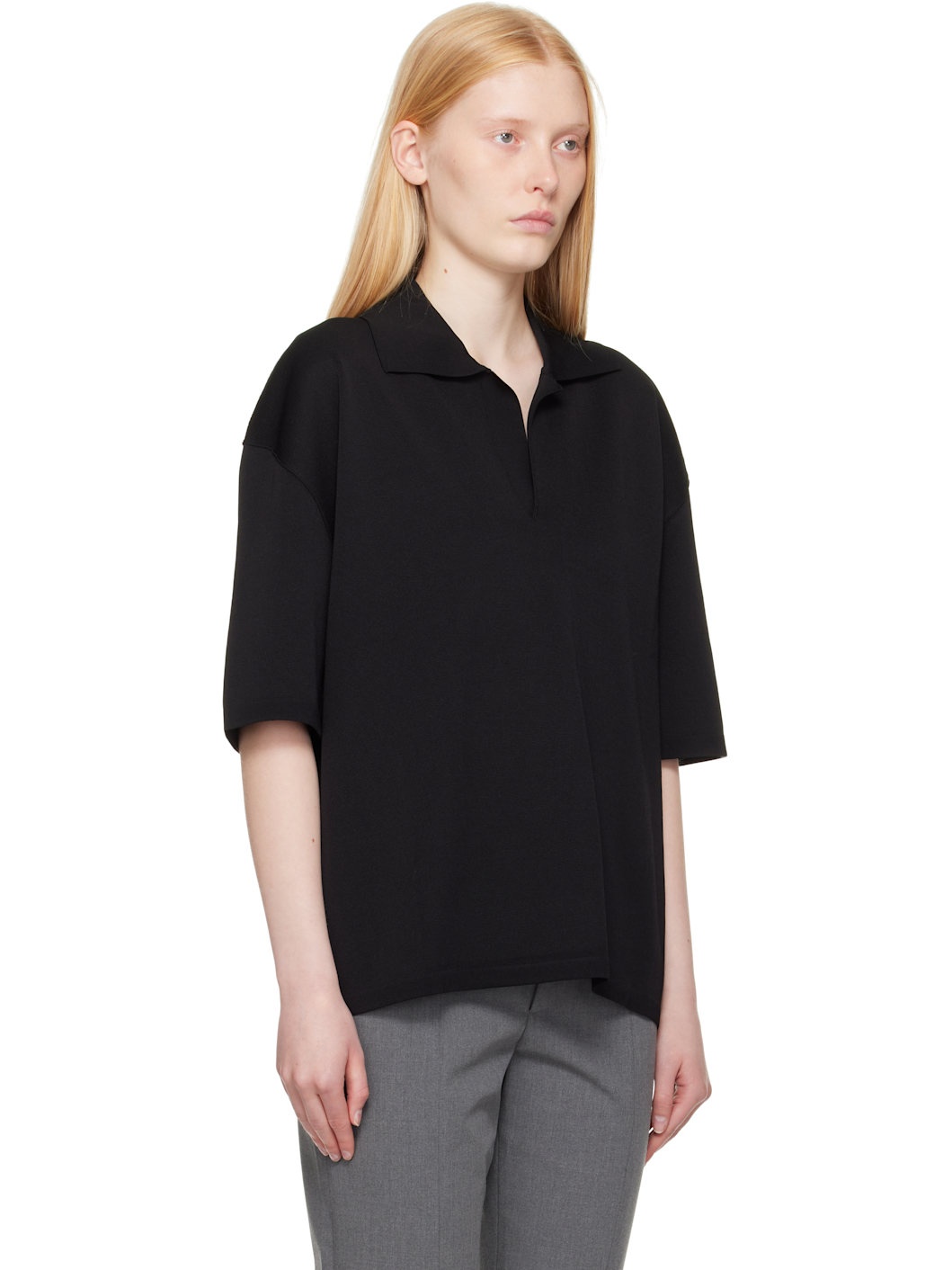 Black Short Sleeve Polo - 2