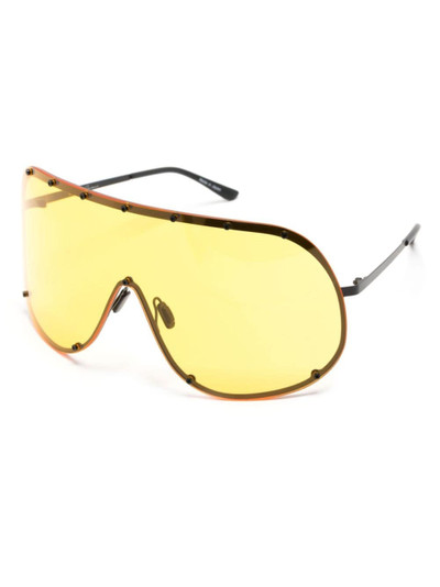 Rick Owens shield-frame sunglasses outlook