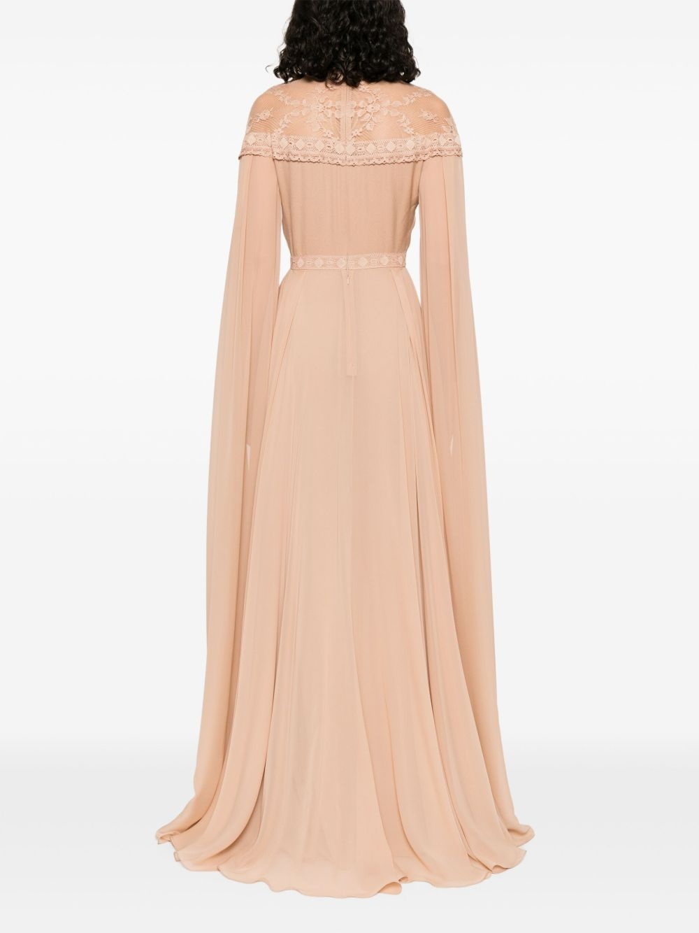 lace-trim gown - 4