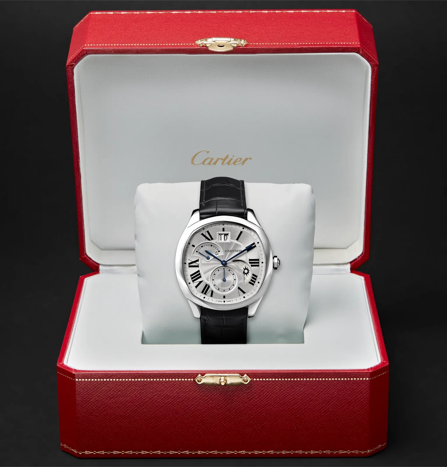 Drive de Cartier Automatic 40mm Steel and Alligator Watch, Ref. No. CRWSNM0005 - 9