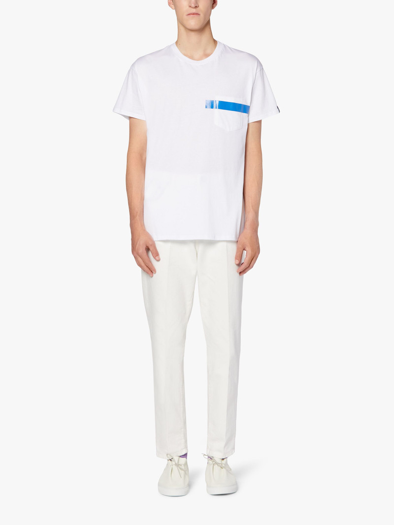 Mackintosh STRIPE WHITE COTTON T-SHIRT | GJM-213 outlook