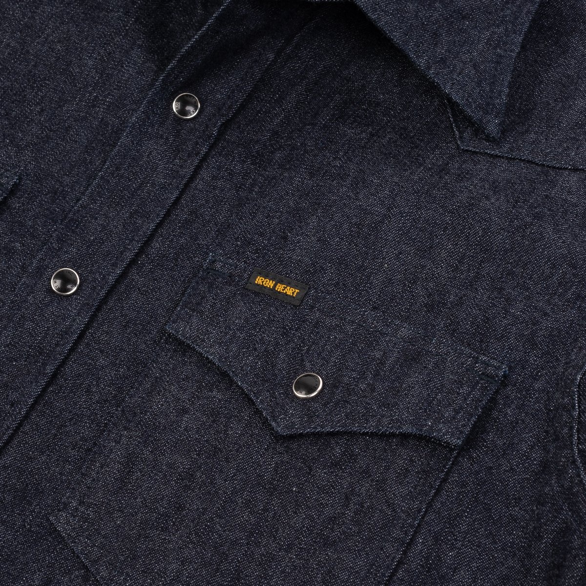 IHSH-350-IND 10oz Selvedge Denim Western Shirt - Indigo - 10