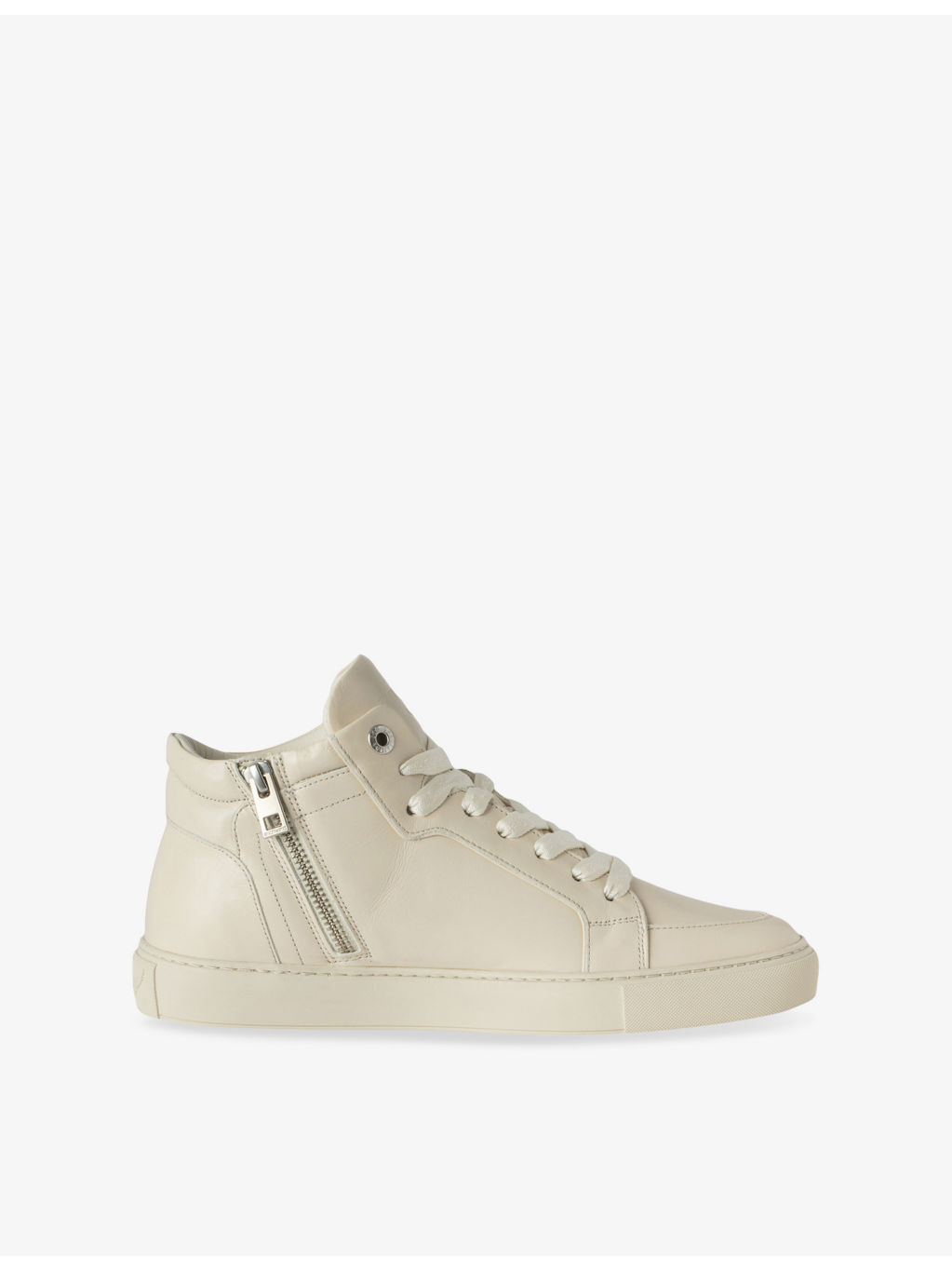 Mid Fly Wing-Embroidered Leather Mid-Top Trainers - 3