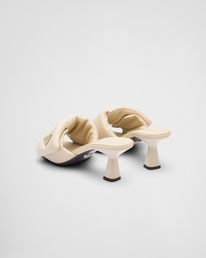 Prada Prada Soft padded nappa sandals outlook