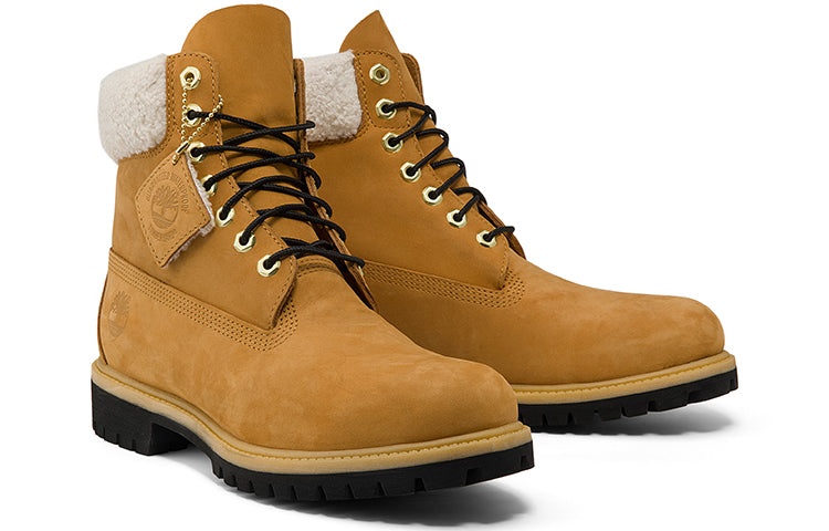 (WMNS) Timberland 6 Inch Premium Shearling Boots 'Wheat Nubuck' A2GMD - 4