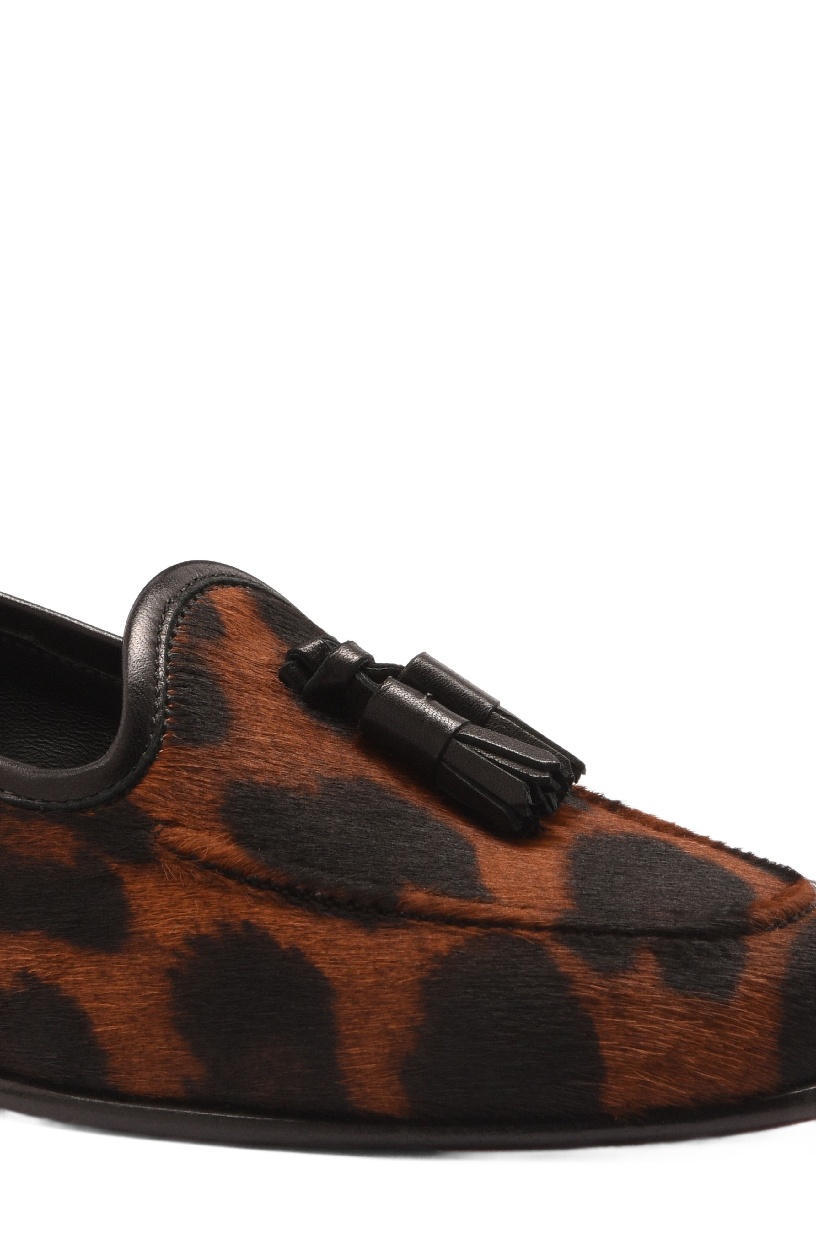 Santoni Women's Andrea Leopard Tassel Loafer at Nordstrom - 5