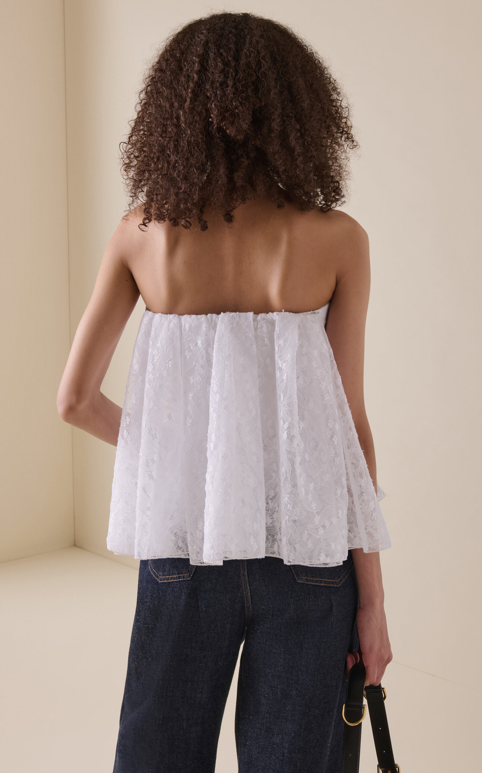 Cape-Back Lace Corset Top white - 4