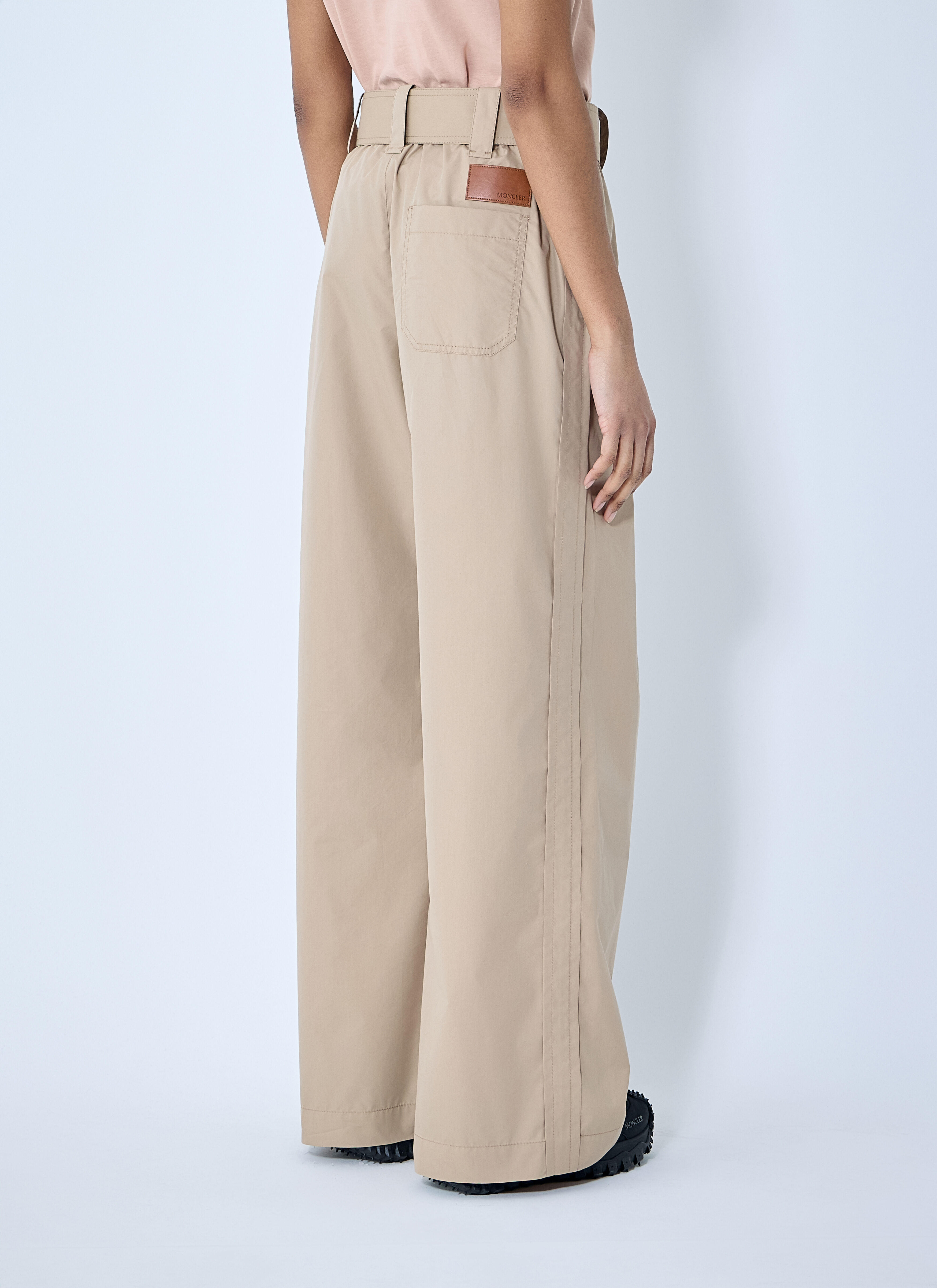 Belted Gathered Pants - 4