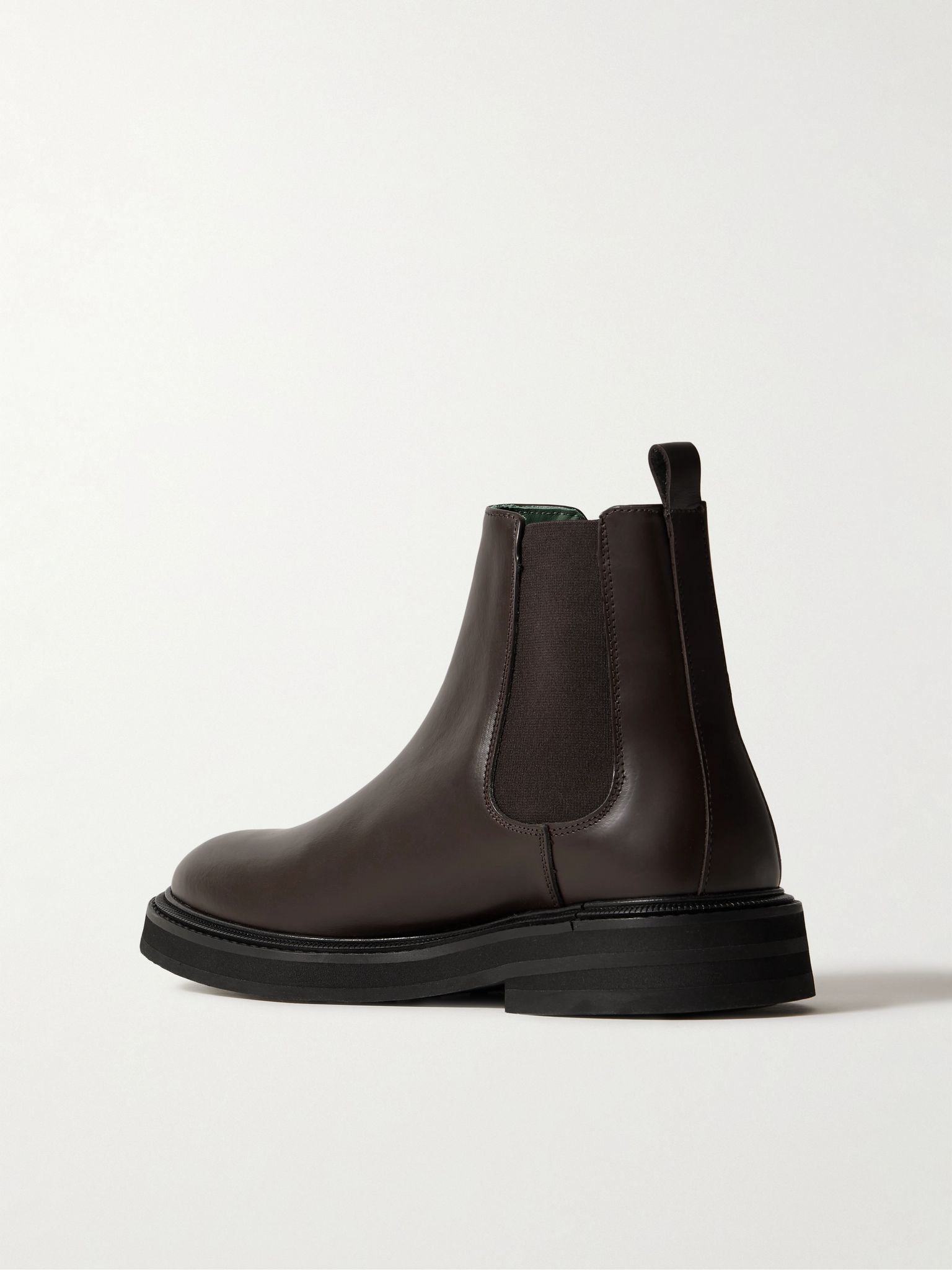 Officer Leather Chelsea Boots Dark brown - 4