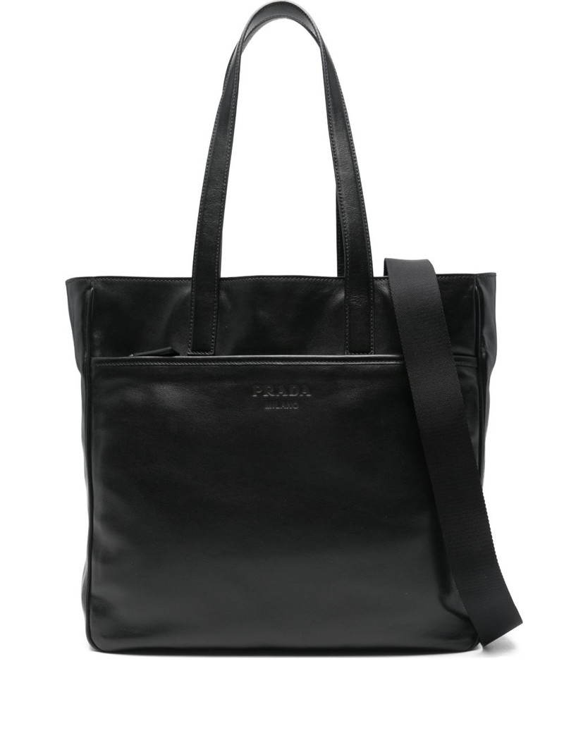 embossed-logo shoulder bag 1