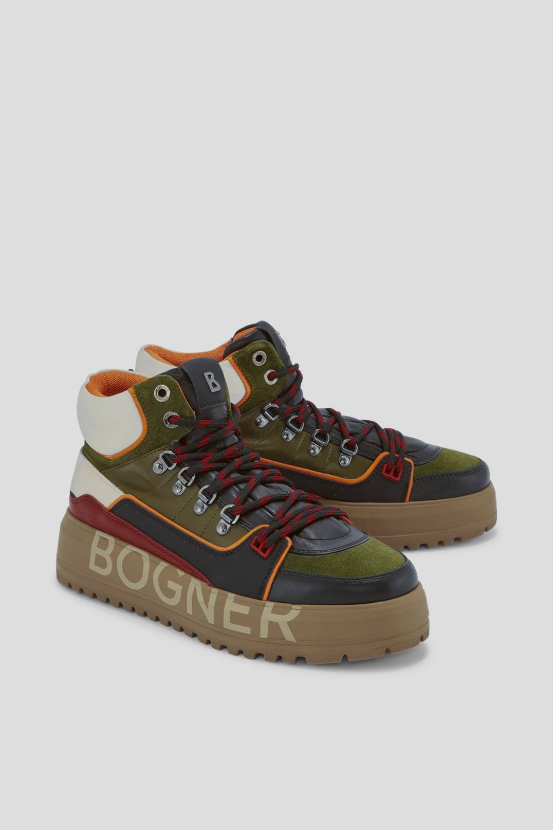 ANTWERP HIGH-TOP SNEAKERS IN BLACK/GREEN - 3