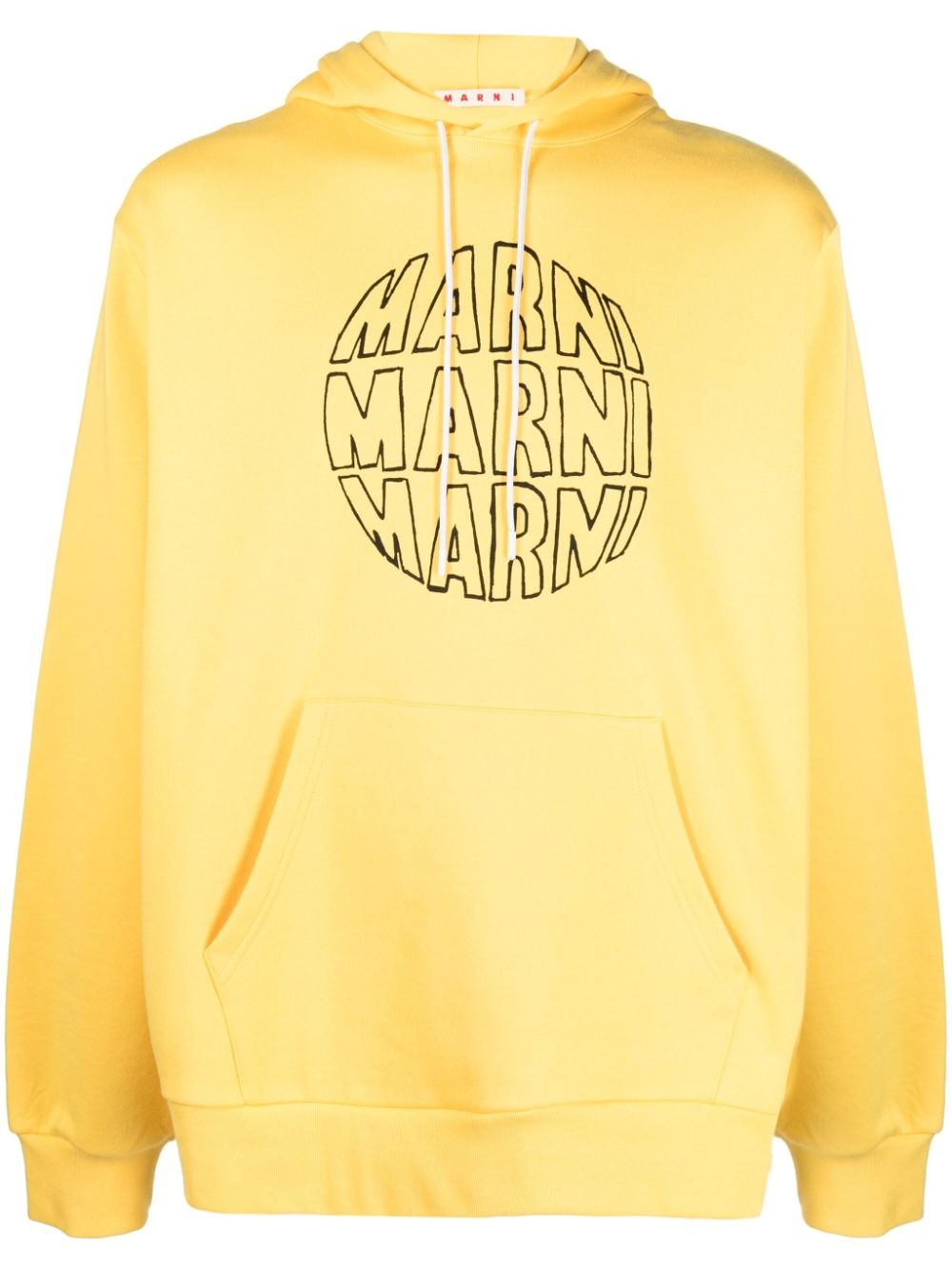 logo-print cotton hoodie - 1