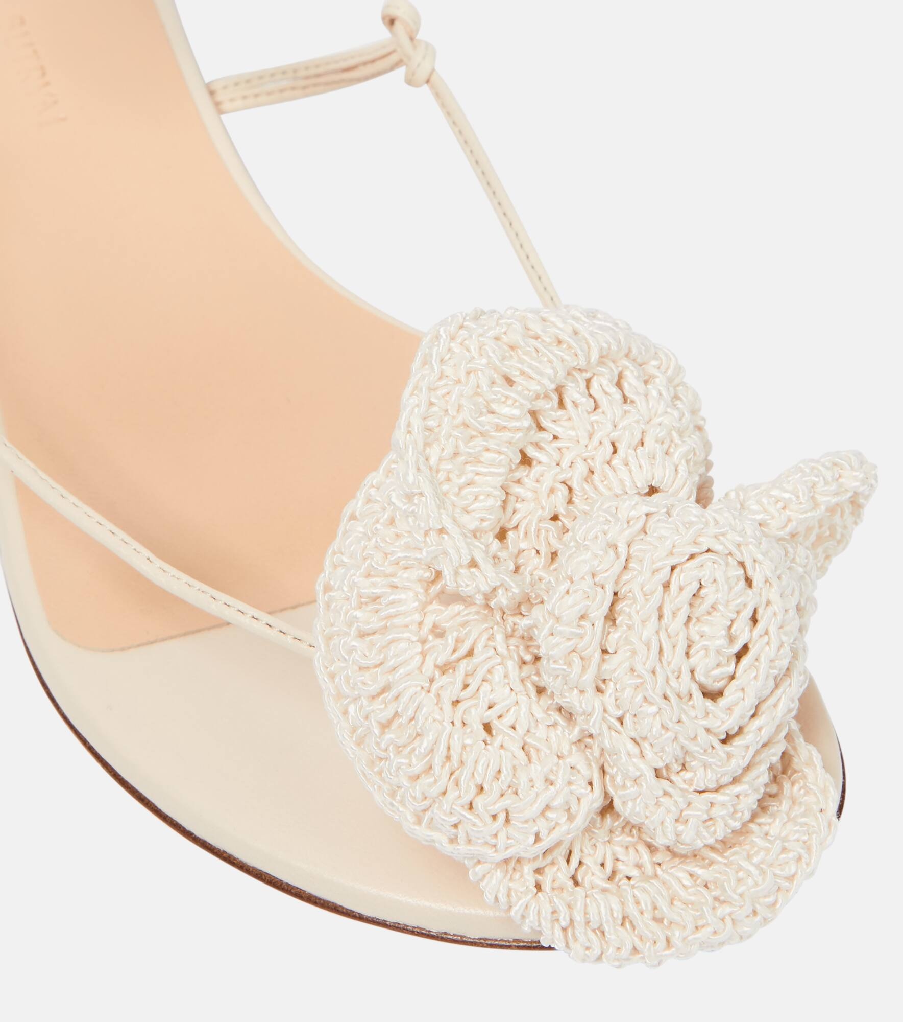 Crochet and leather sandals - 6