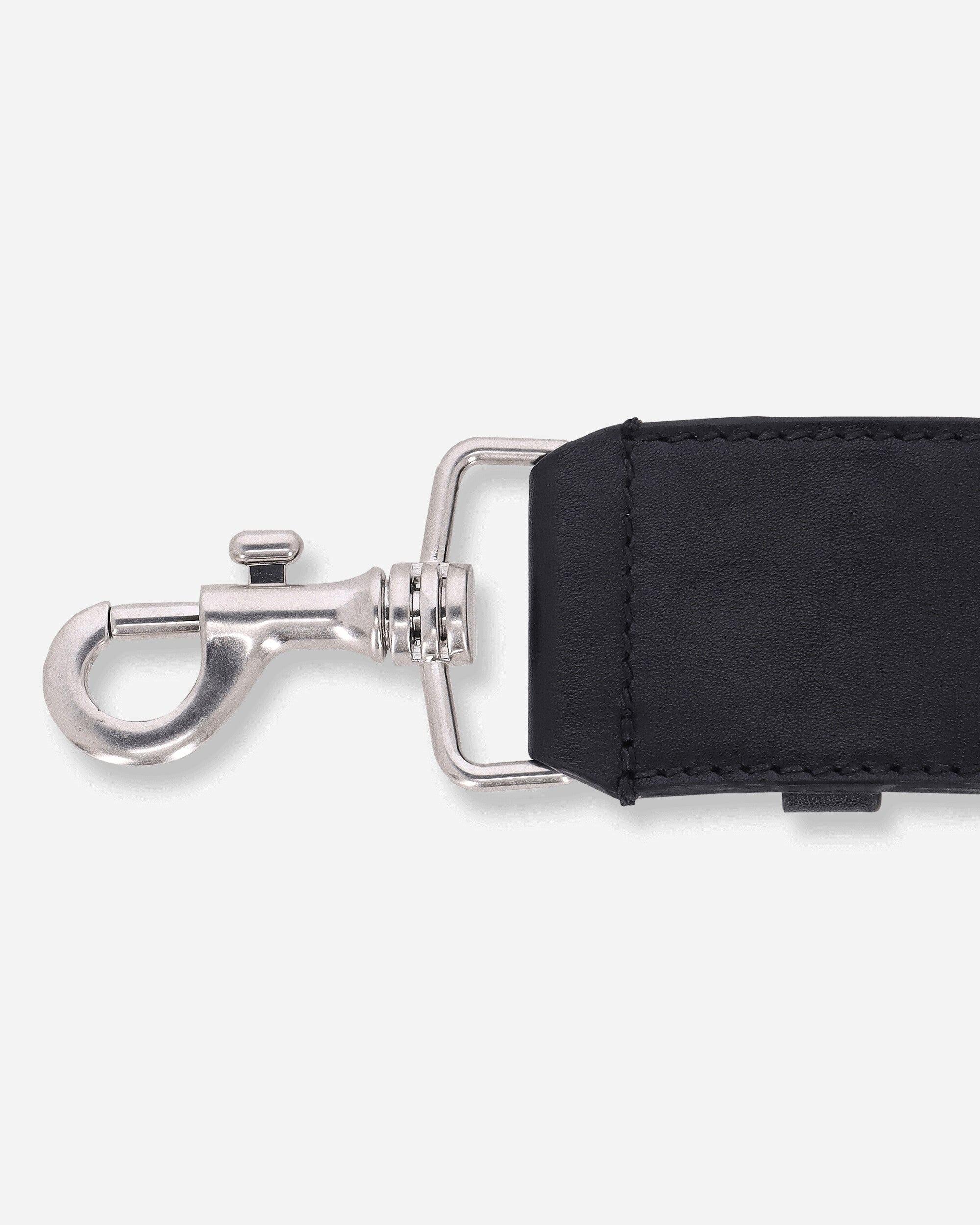 Elasticated Leather Belt Black - 5