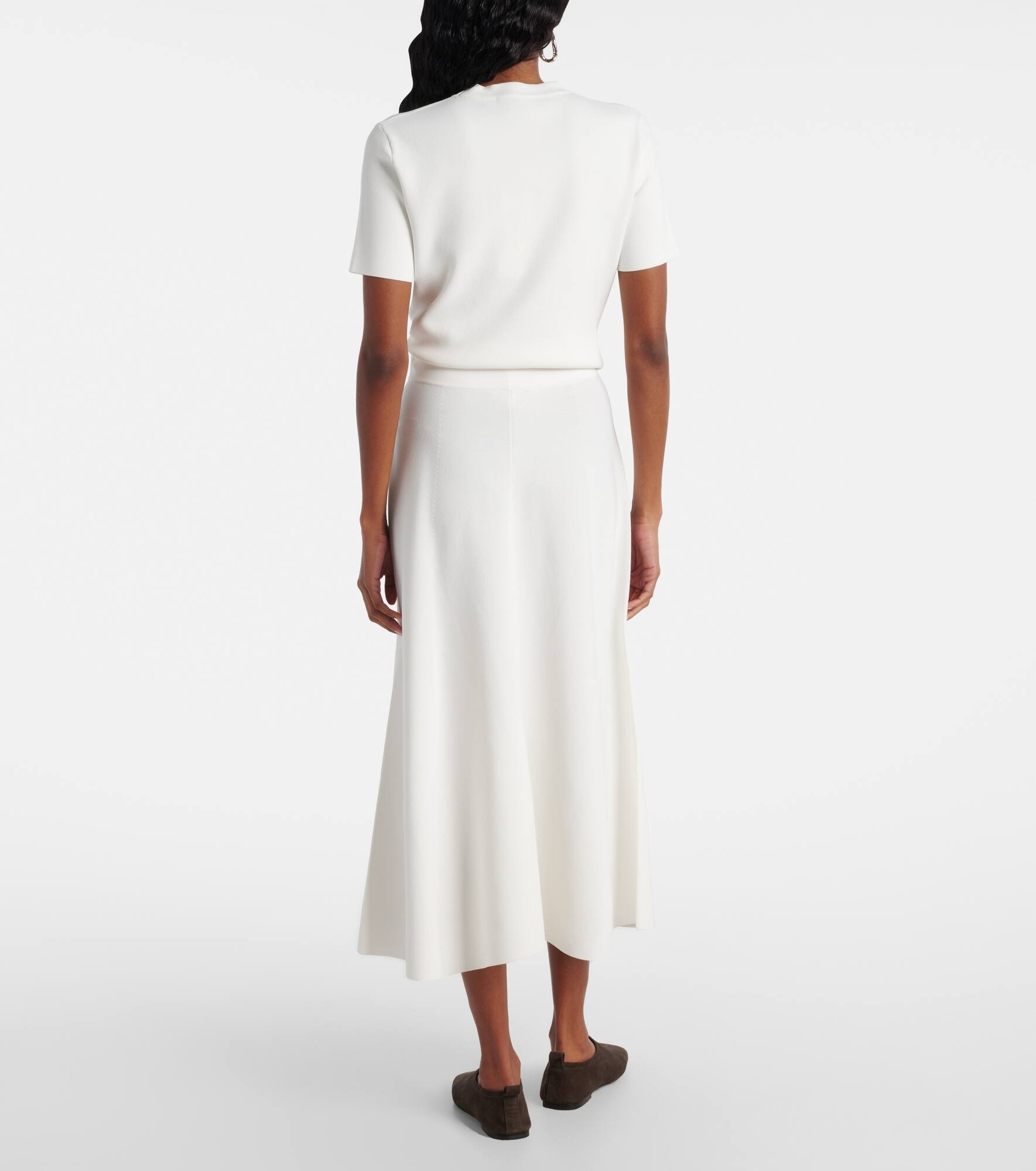 Lazio crêpe midi skirt - 3